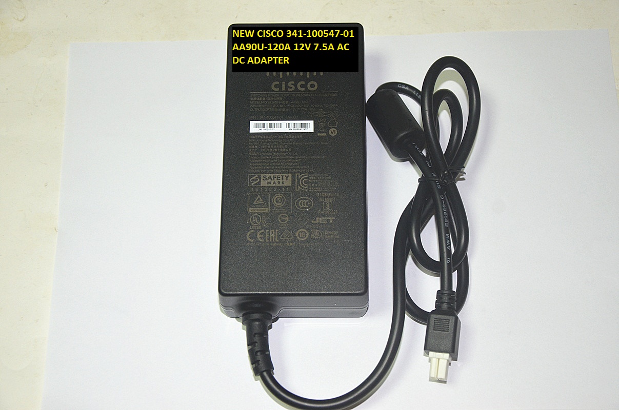 NEW CISCO 341-100547-01 AA90U-120A 12V 7.5A AC DC ADAPTER